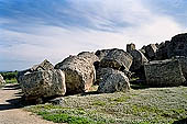 Selinunte the temple hill. Temple G (VI-V c BC), dedicated to Apollo it is one of the largest Greek temples ever attempted. Ruins are left on the ground in a gigantic and fascinating heap of ruins. 